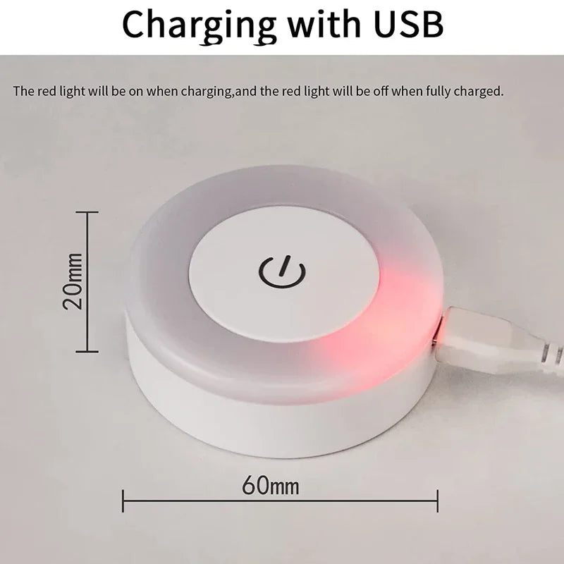 USB Round Portable Dimming Night Lamp