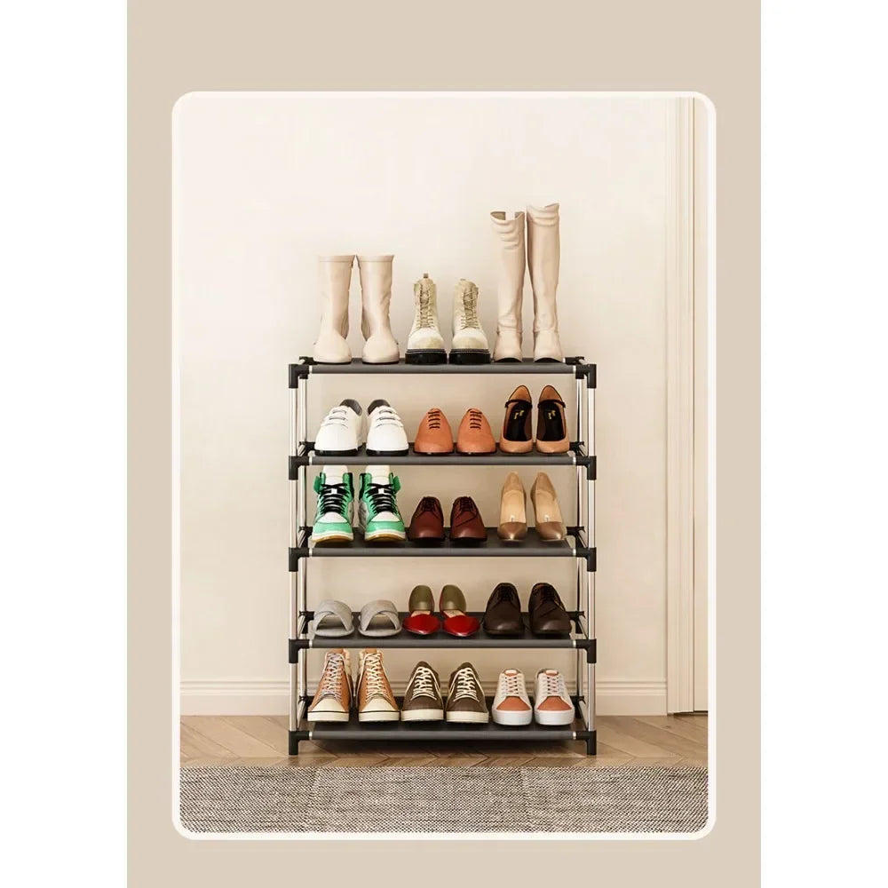 Stylish Shoe Rack Metal Simple Shoe Shelf Footwear Organizer