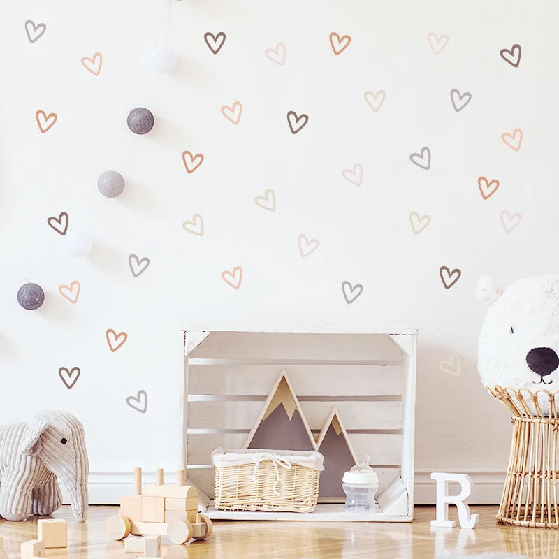 Heart Shape Boho Style Wall Stickers