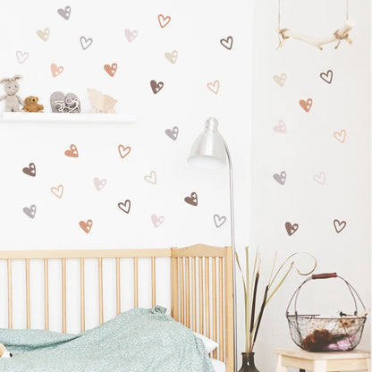 Heart Shape Boho Style Wall Stickers