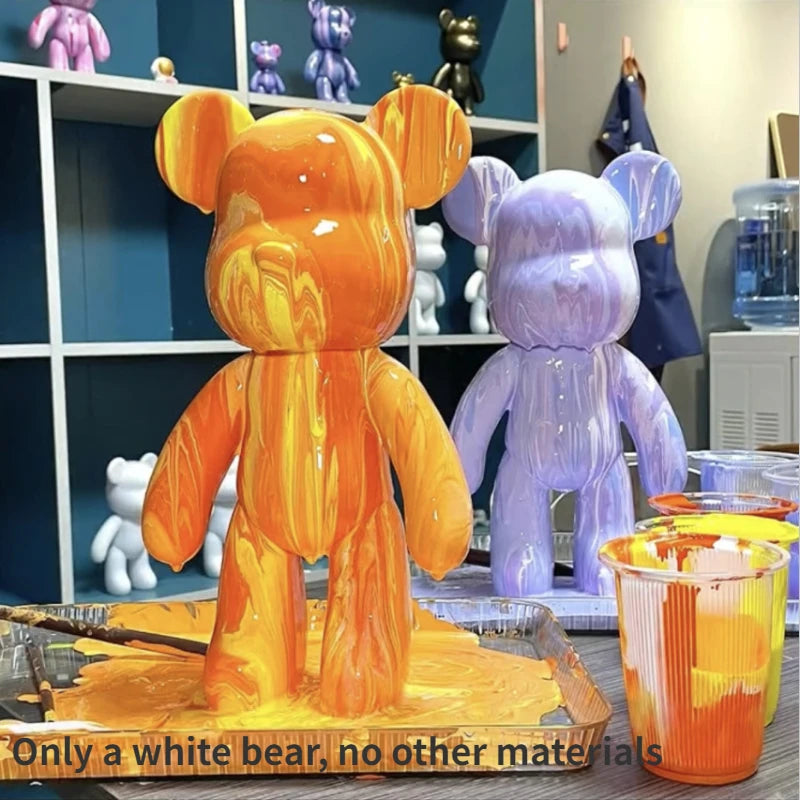 Handmade DIY Painting Violent Bear Sculpture