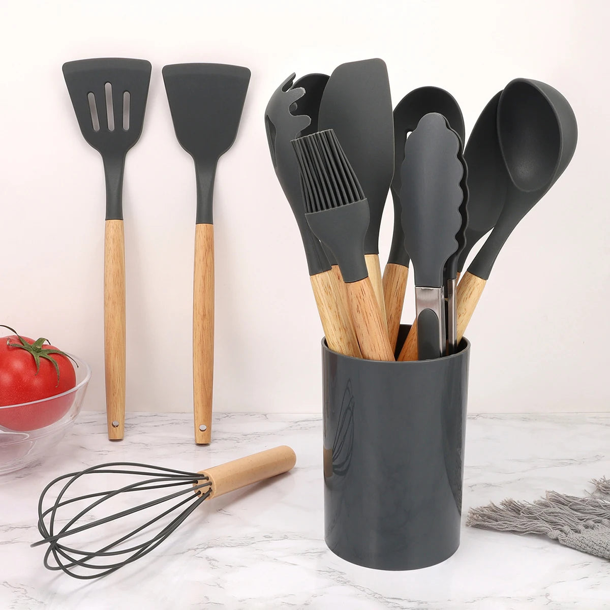 Sleek Silicone Kitchen Set