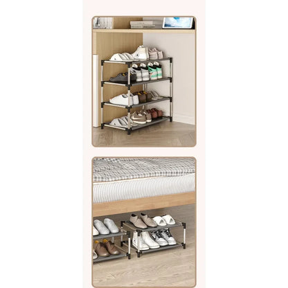 Stylish Shoe Rack Metal Simple Shoe Shelf Footwear Organizer