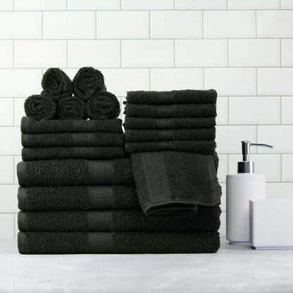 Basic Solid 18-Piece Bath Towel Set Collection