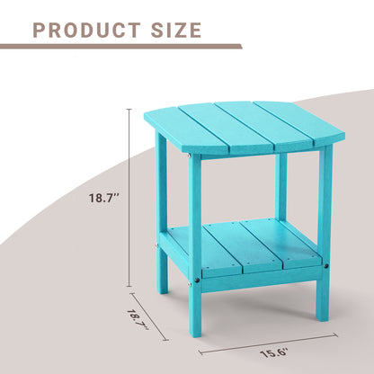 Outdoor Side Table for Adirondack Chairs;  All-Weather Resistant Humidity-Proof Waterproof Stain-Proof Accent Tables