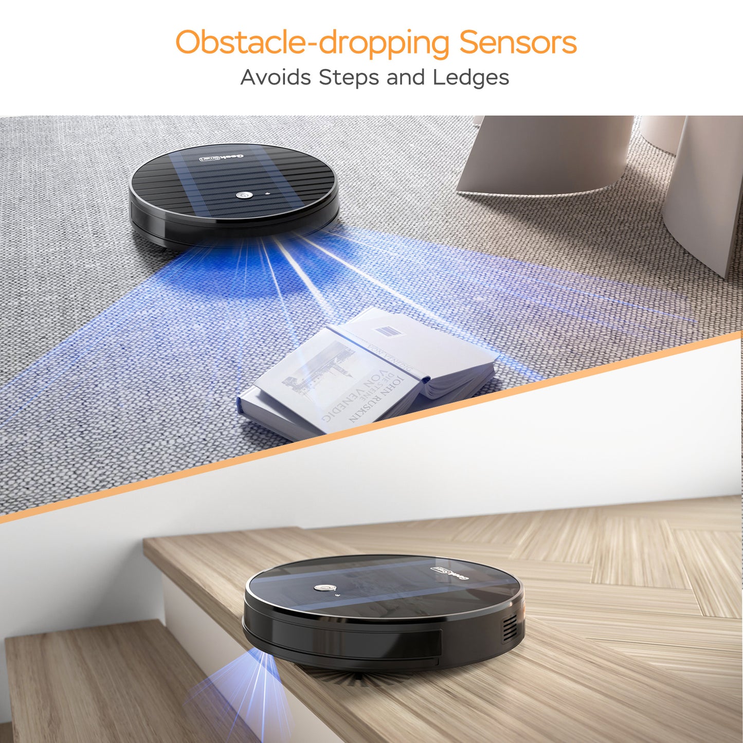 Geek Smart Robot Vacuum Cleaner G6;  Ultra-Thin;  1800Pa Strong Suction;  Automatic Self-Charging;  App Control;  Custom Cleaning;  Great for Hard Floors to Carpets(Banned From Selling On Amazon)