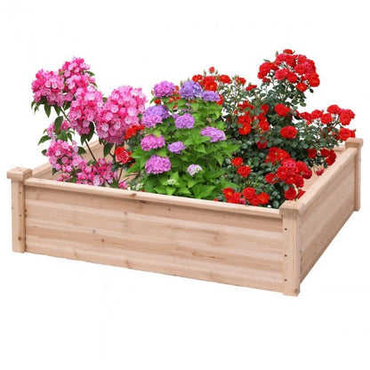 Wooden Square Garden Vegetable Flower Bed