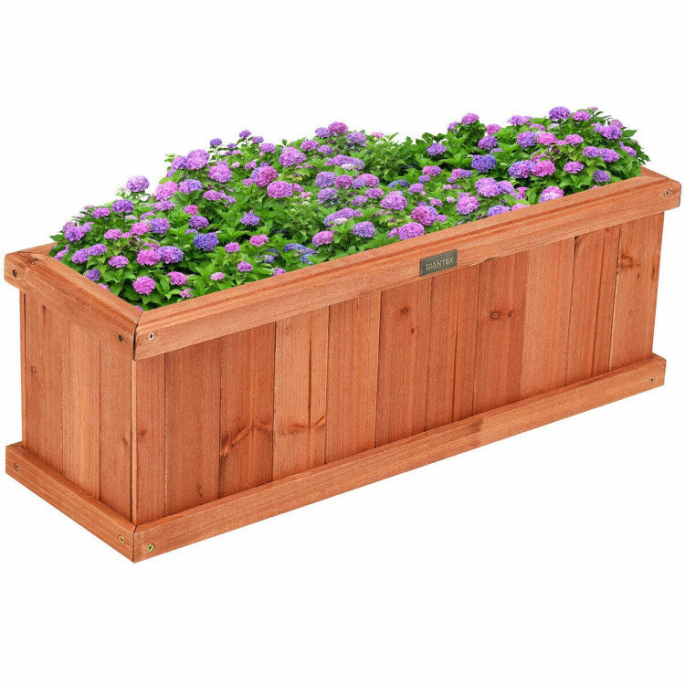 Wooden Decorative Planter Box for Garden Yard and Window