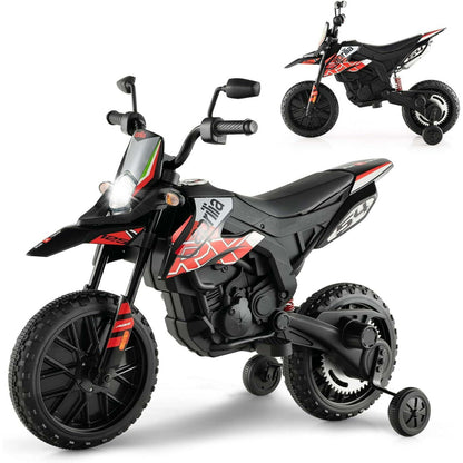 12V Electric Kid Dirt Bike for Boys, Battery Powered Motorcycle for Kids, Off Road Motorbike Toy 4Mph-Red