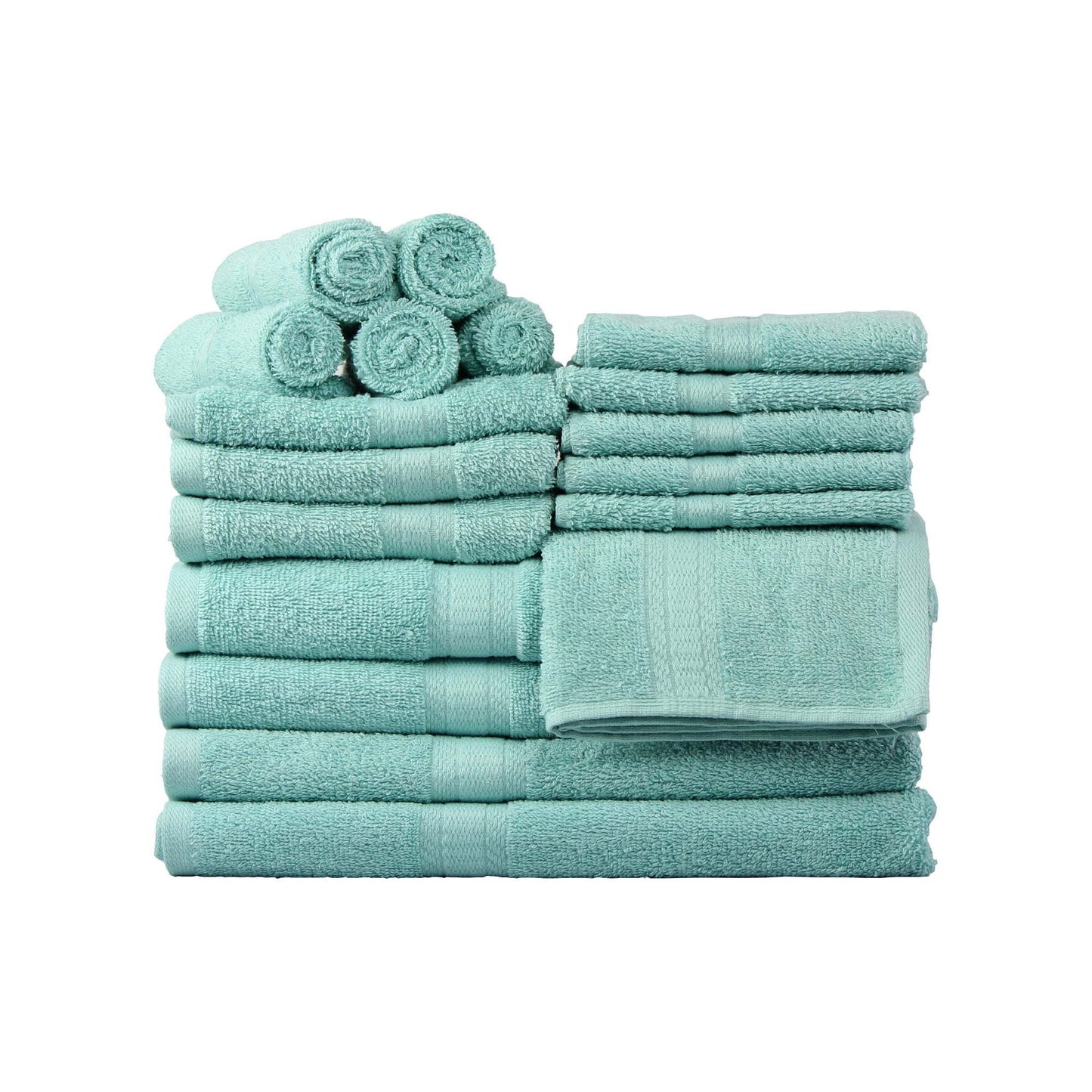 Basic Solid 18-Piece Bath Towel Set Collection